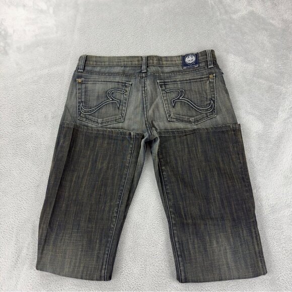 Rock & Republic Women's Sz 30x30 Distressed Five Pocket Denim Jeans Embroidered - Picture 14 of 14